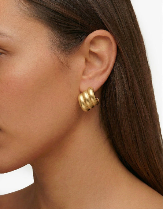 Gouden Grote Dubbele Ring - Oorbellen - Olivia & Kate