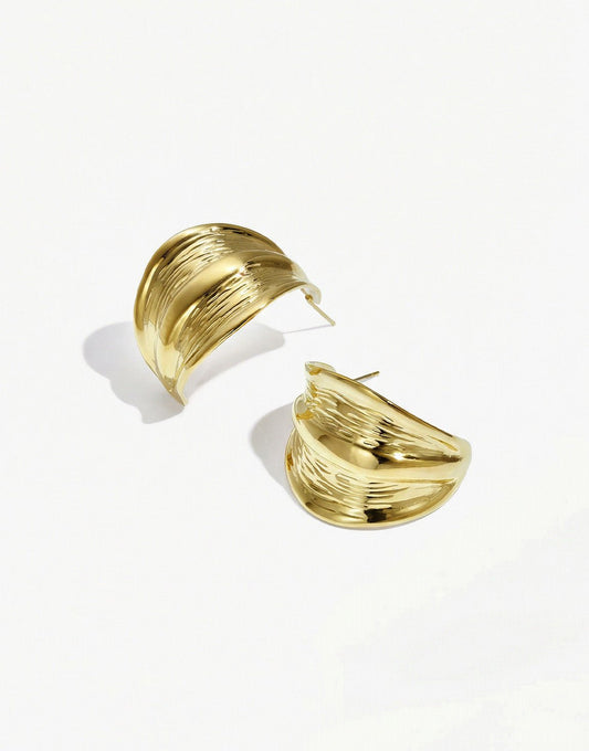 Gold Large Iconic - Earrings - Olivia & Kate