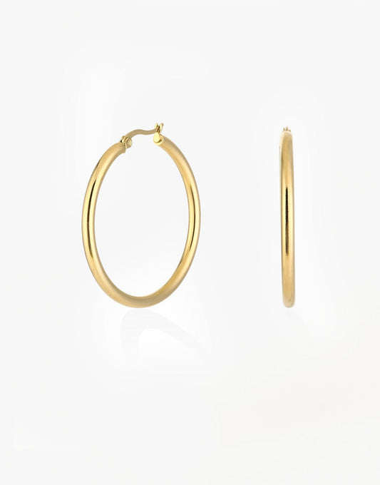 Gouden Grote Ronde Ring - Oorbellen - Olivia & Kate