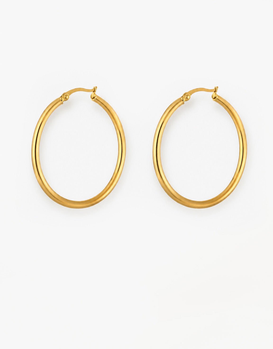 Gouden Grote Ronde Ring - Oorbellen - Olivia & Kate