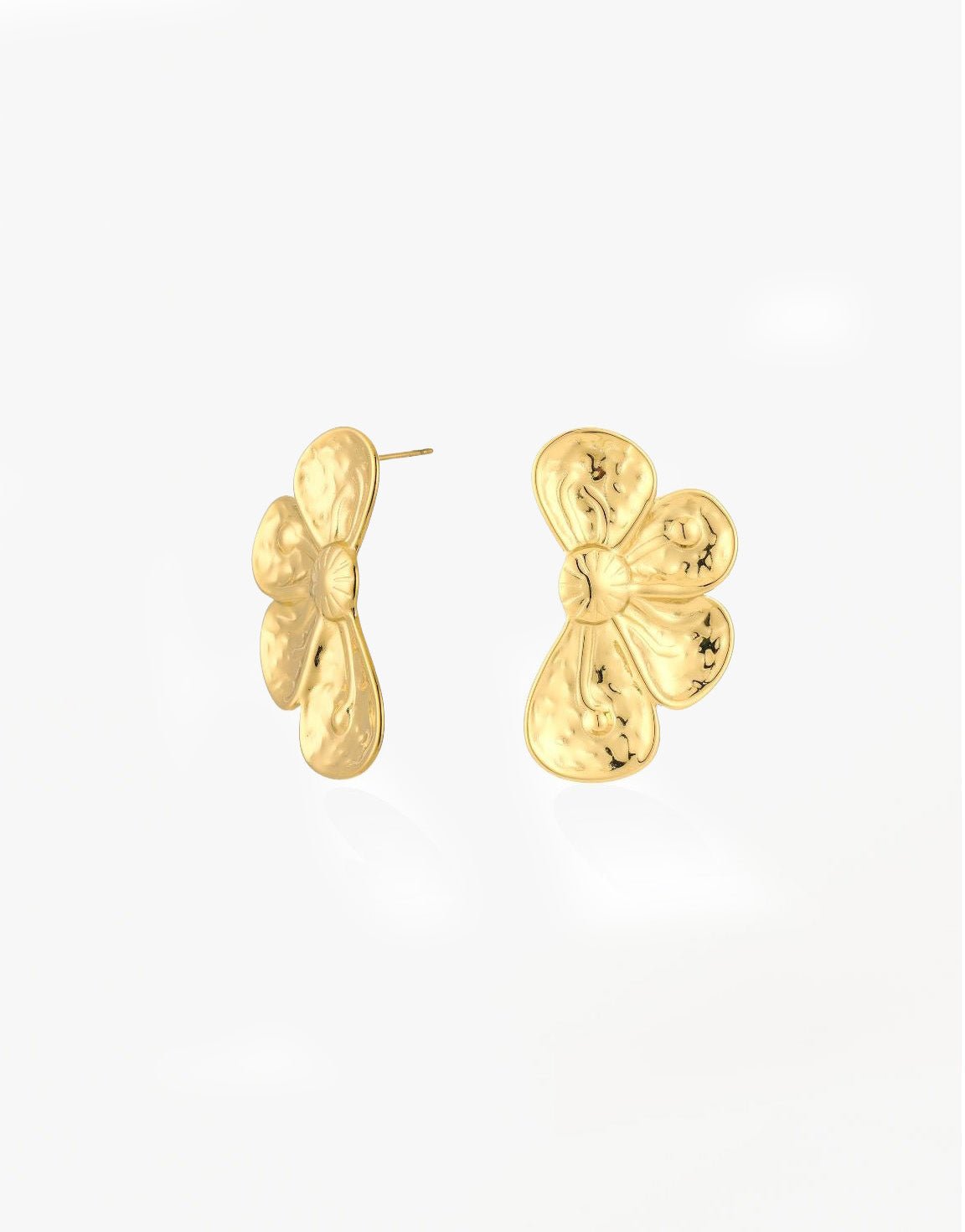 Gouden Halve Bloemen - Oorbellen - Olivia & Kate
