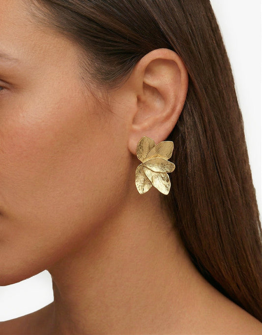 Gouden Iconic Bloemen - Oorbellen - Olivia & Kate