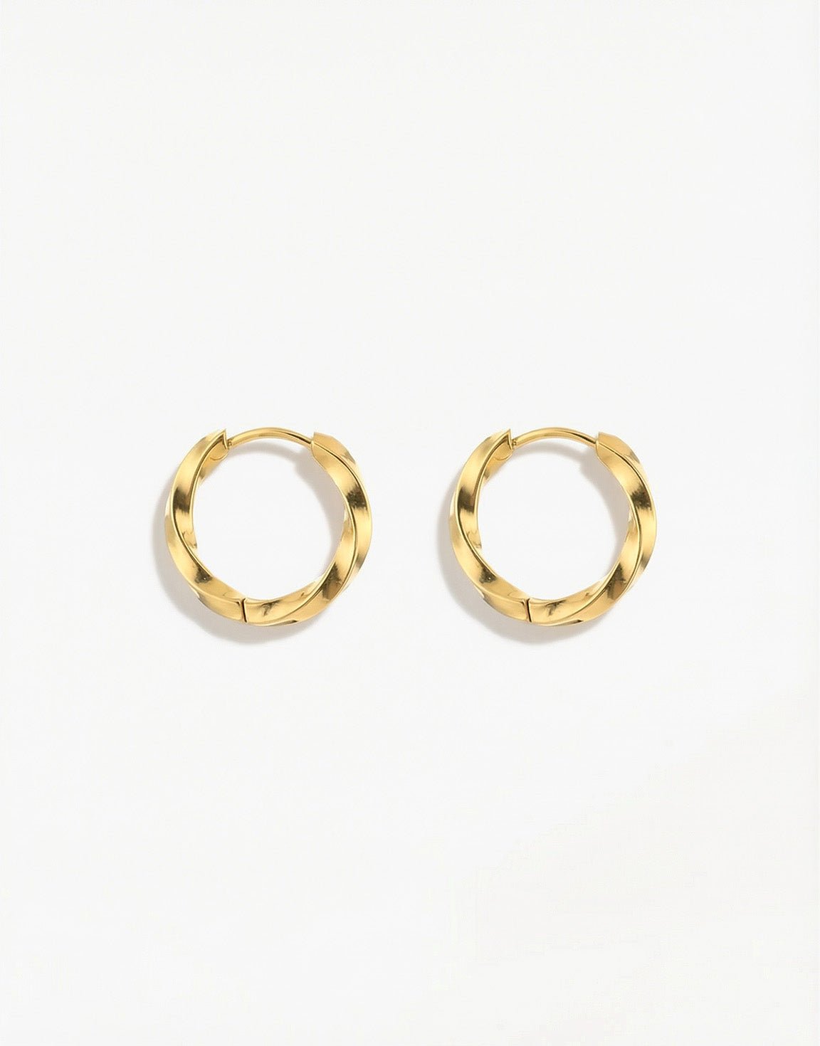 Gold Small Twisted - Earrings - Olivia & Kate