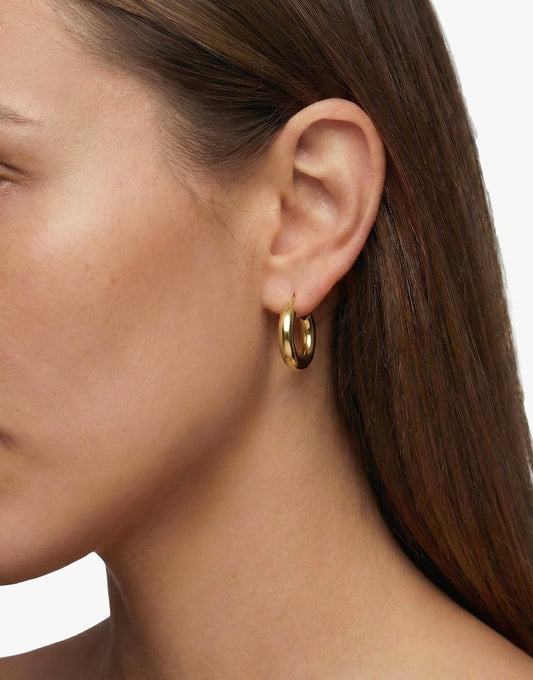 Gold Small Round - Earrings - Olivia & Kate