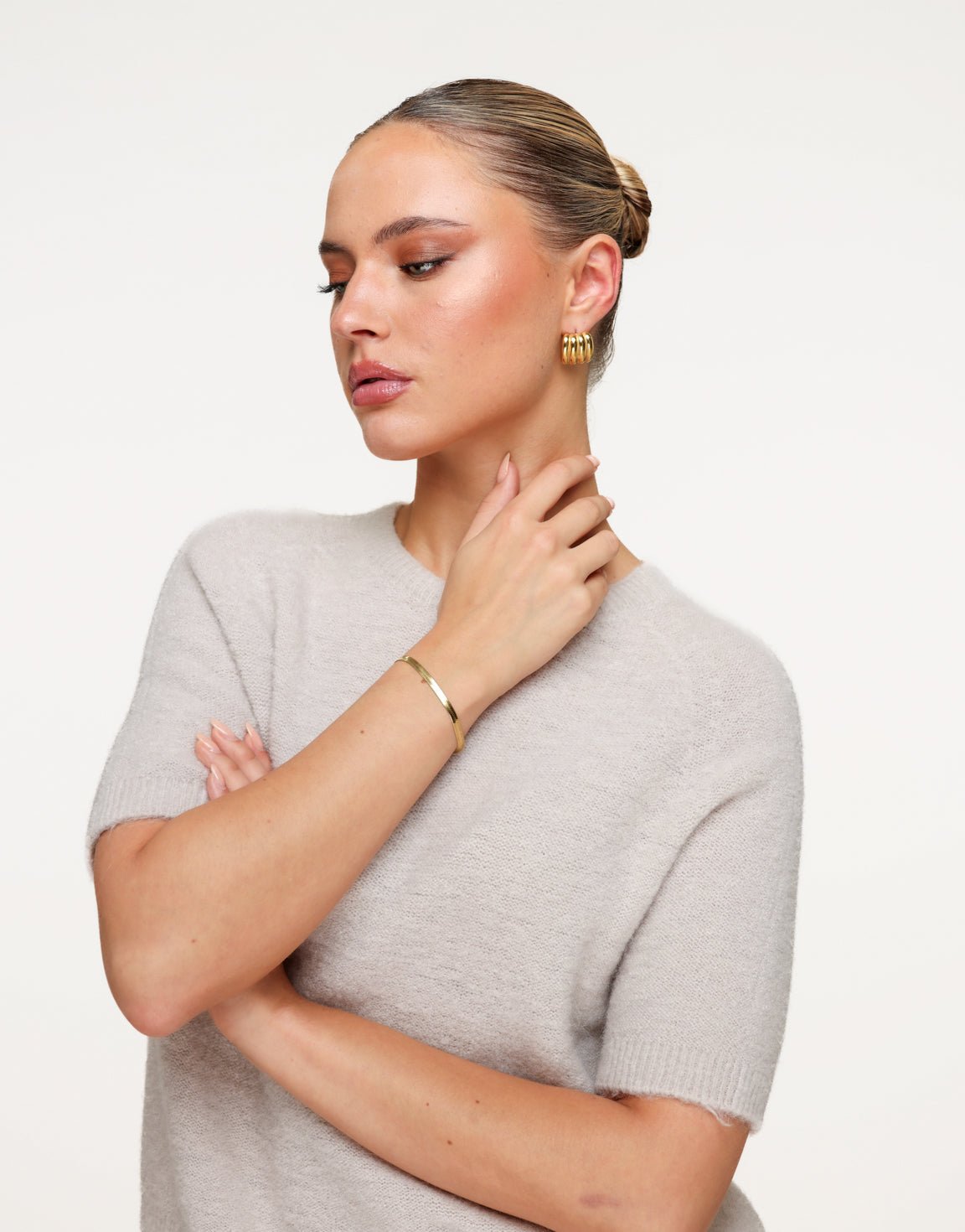 Gouden Medium Bangle - Armband - Olivia & Kate