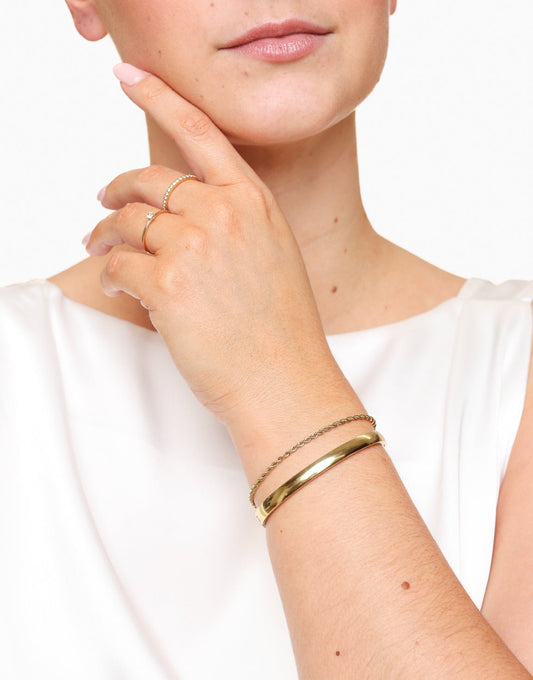 Gouden Medium Bangle - Armband - Olivia & Kate