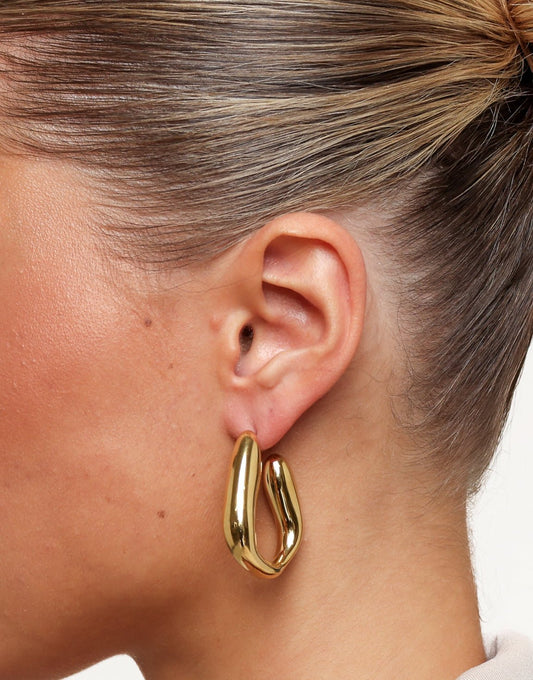 Gouden Organische - Oorbellen - Olivia & Kate