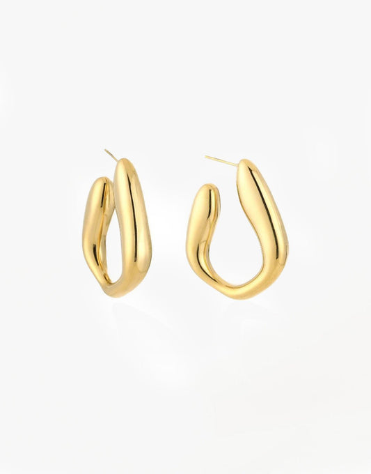 Gouden Organische - Oorbellen - Olivia & Kate