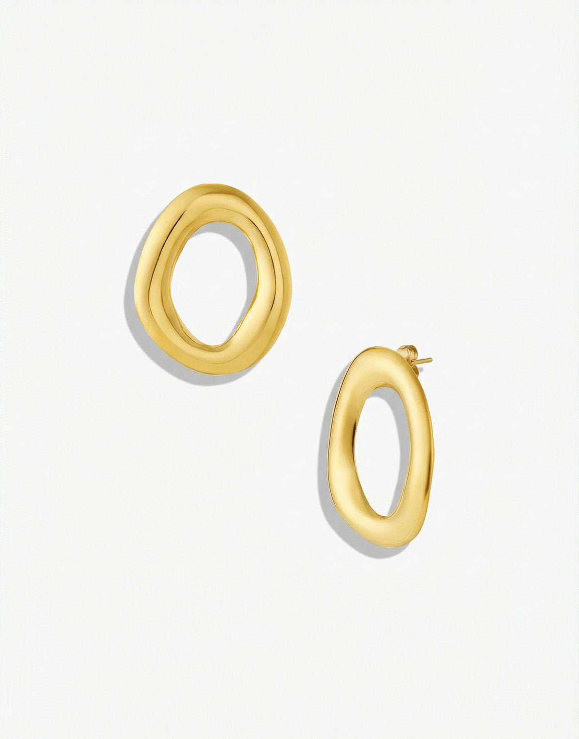 Gold Organic Open - Earrings - Olivia & Kate