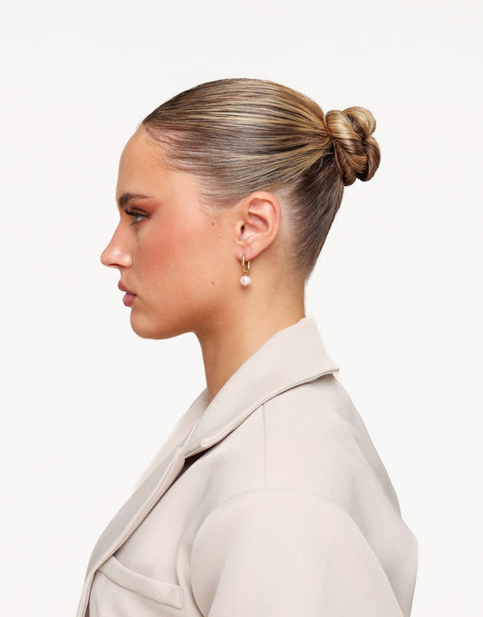 Gouden Parel Bedel - Oorbellen - Olivia & Kate