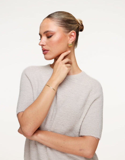 Gouden Platte Schakel - Armband - Olivia & Kate