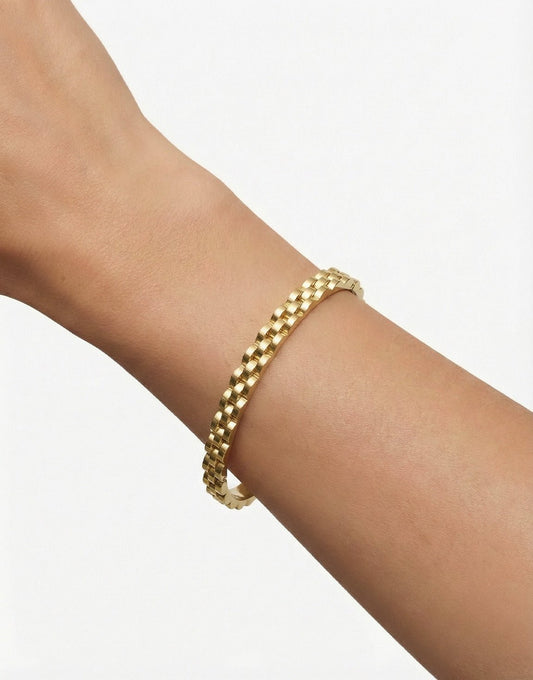 Gouden Schakel Bangle - Armband - Olivia & Kate