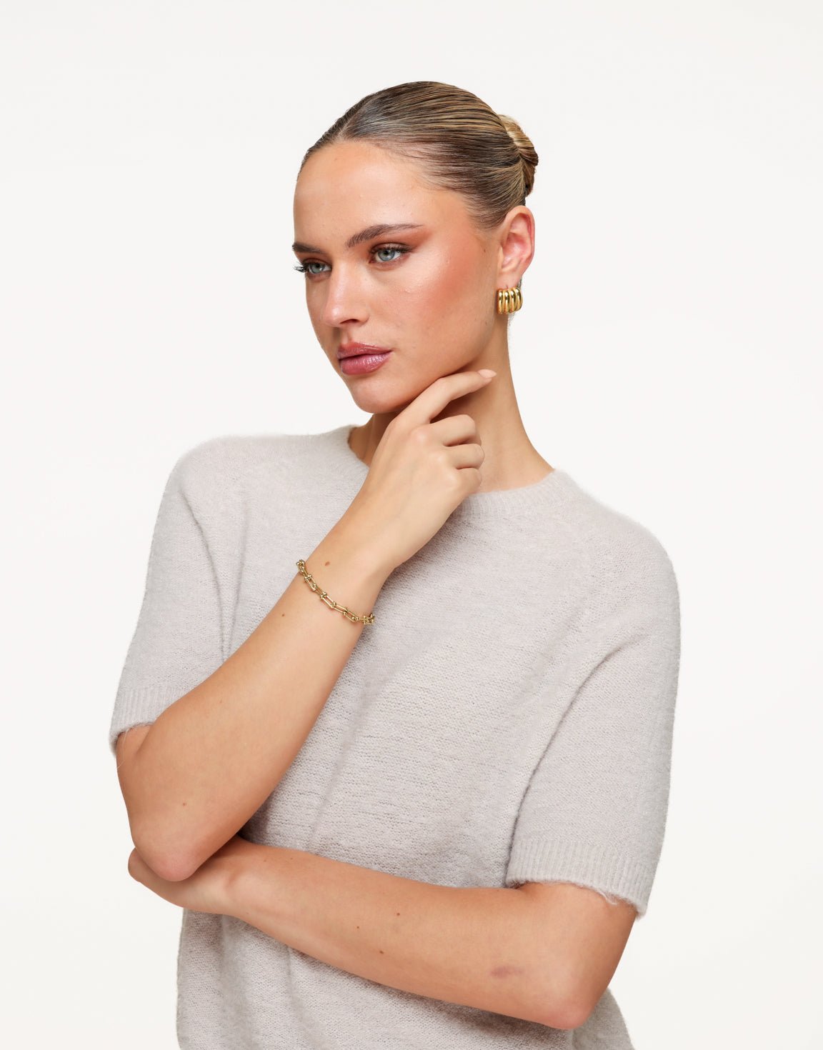 Gouden Schakel Detail - Armband - Olivia & Kate