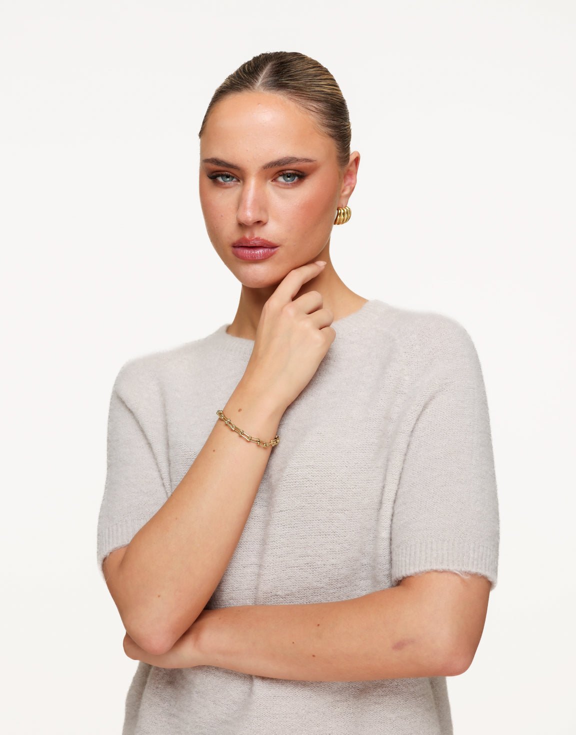 Gouden Schakel Detail - Armband - Olivia & Kate