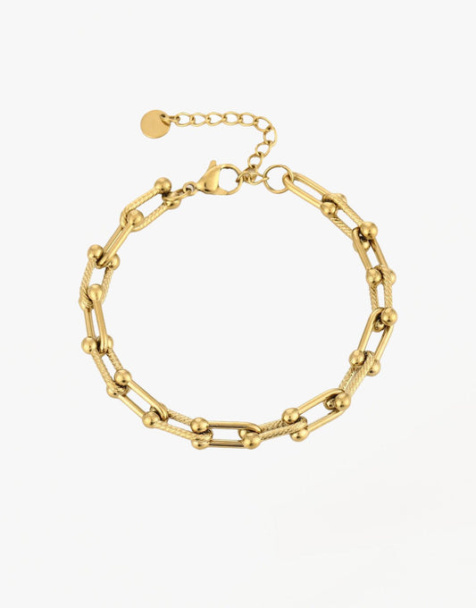 Gouden Schakel Detail - Armband - Olivia & Kate