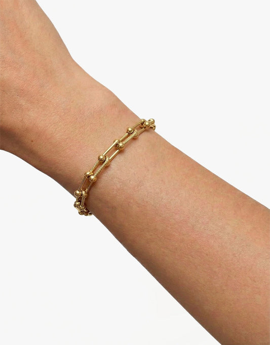 Gouden Schakel Detail - Armband - Olivia & Kate