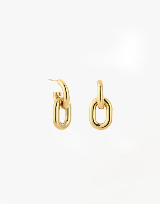 Gouden Schakel - Oorbellen - Olivia & Kate