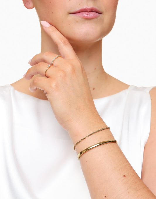 Gouden Smalle Bangle - Armband - Olivia & Kate