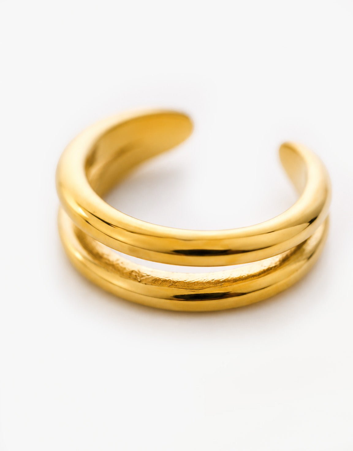 Gouden Smalle Dubbele - Ear Cuff - Olivia & Kate