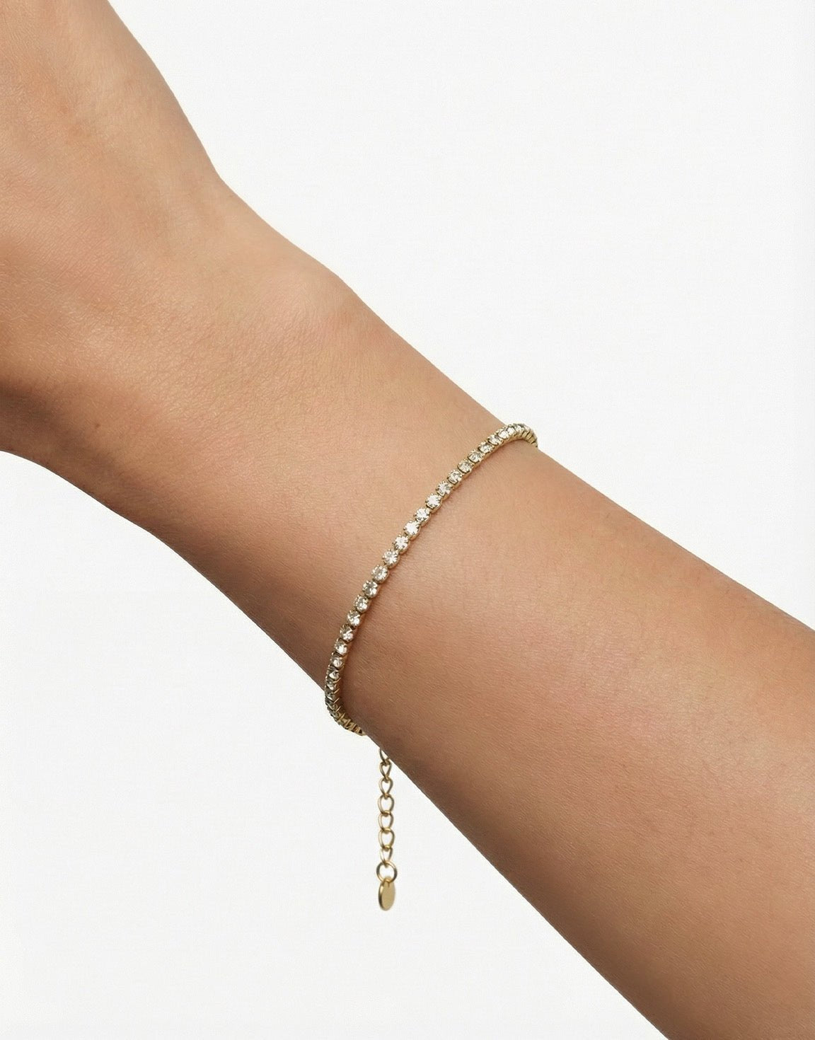 Gouden Smalle Zirkonia Tennis - Armband - Olivia & Kate