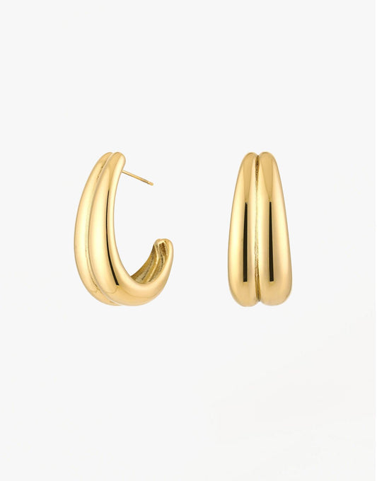 Gouden Statement Dubbele Ring - Oorbellen - Olivia & Kate