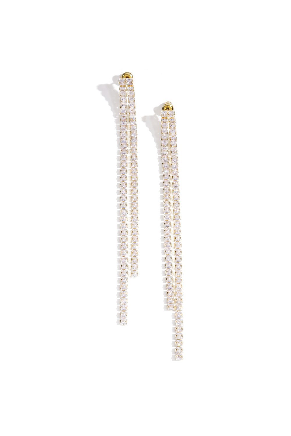 Gouden Strass Stenen - Oorbellen - Olivia & Kate