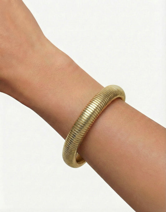 Gouden Stretchy Ronde - Armband - Olivia & Kate
