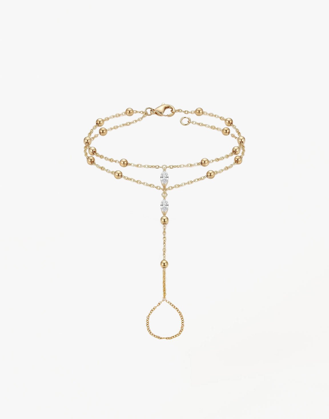 Gouden Studs Hand - Sieraad - Olivia & Kate