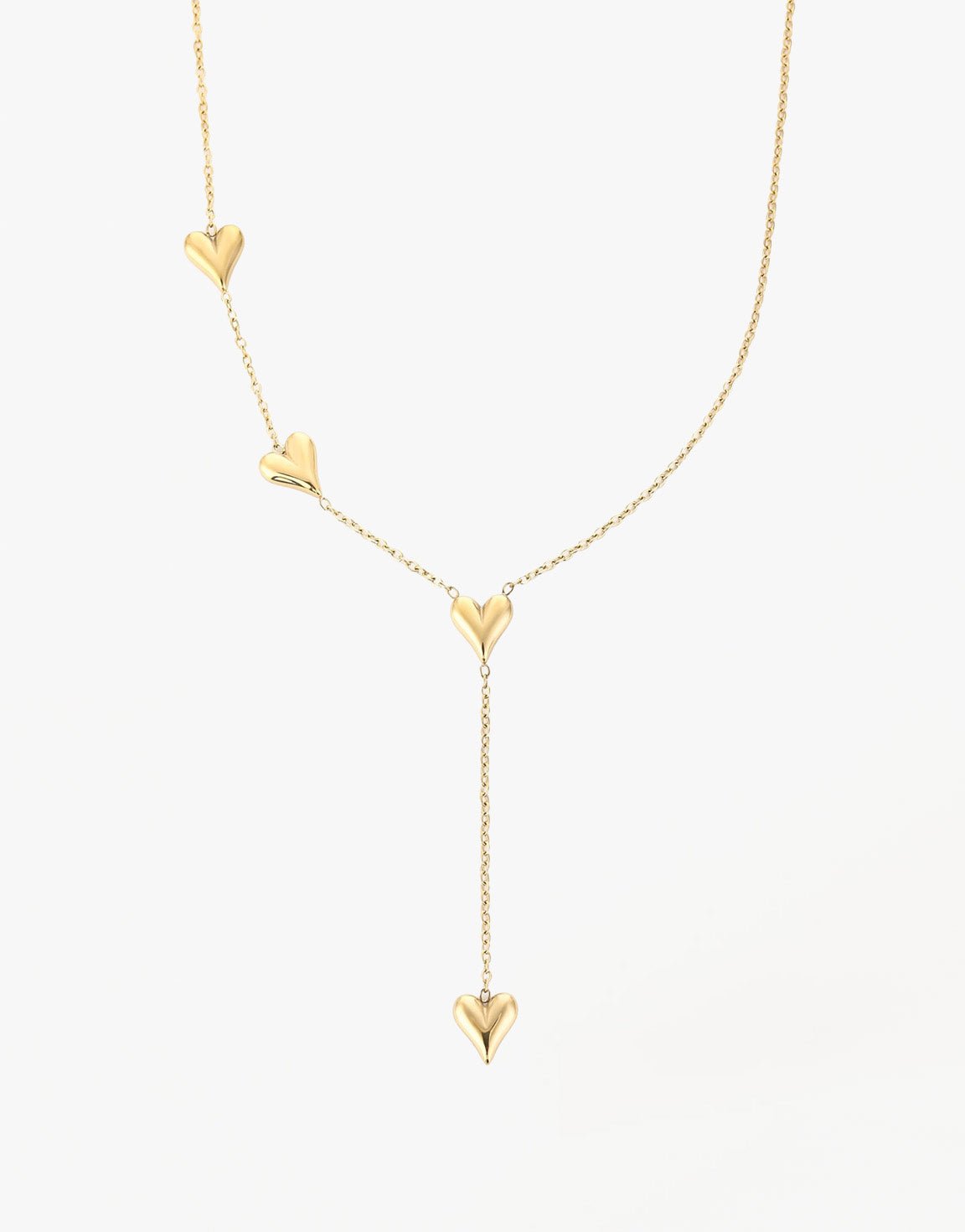 Gouden Verlengde Hartjes - Ketting - Olivia & Kate