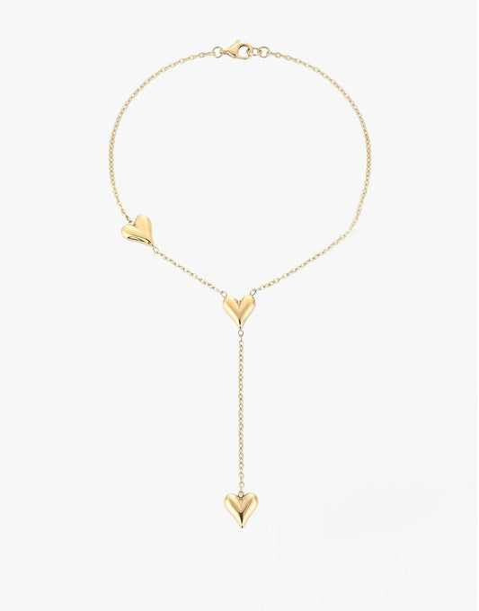 Gouden Verlengde Hartjes - Ketting - Olivia & Kate