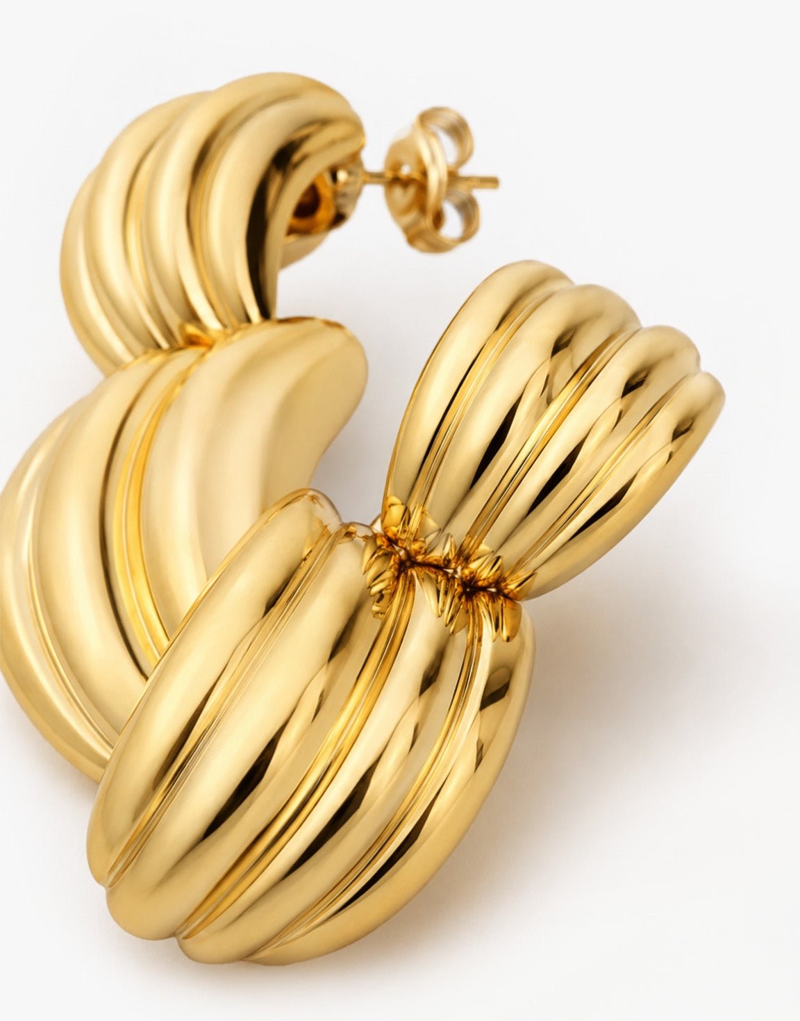 Gouden Vier Dubbele Ring - Oorbellen - Olivia & Kate