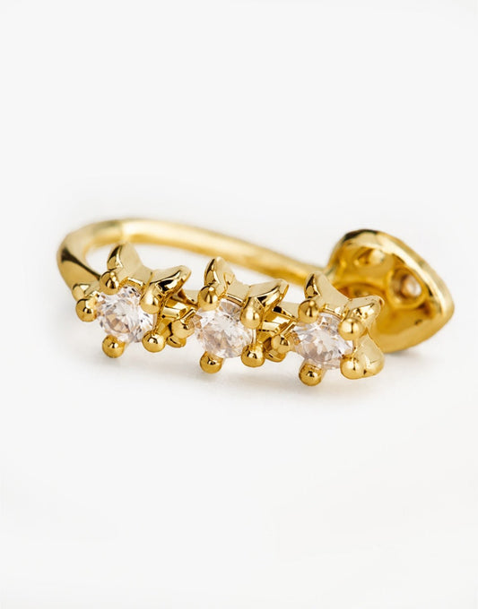 Gouden Zirkonia Sterren - Ear Cuff - Olivia & Kate