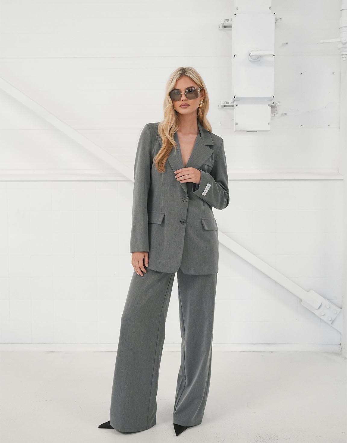 Grijze F/W Edit Hoge Taille - Pantalon - Olivia & Kate