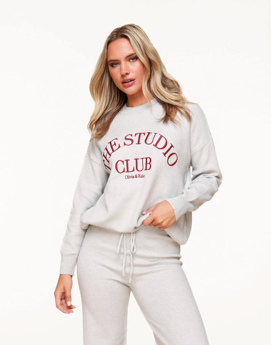 Grijze Gebreide The Studio Club - Trui - Olivia & Kate