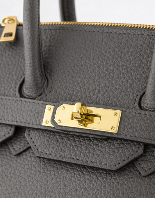 Grijze Middel Gouden Details - Tas - Olivia & Kate