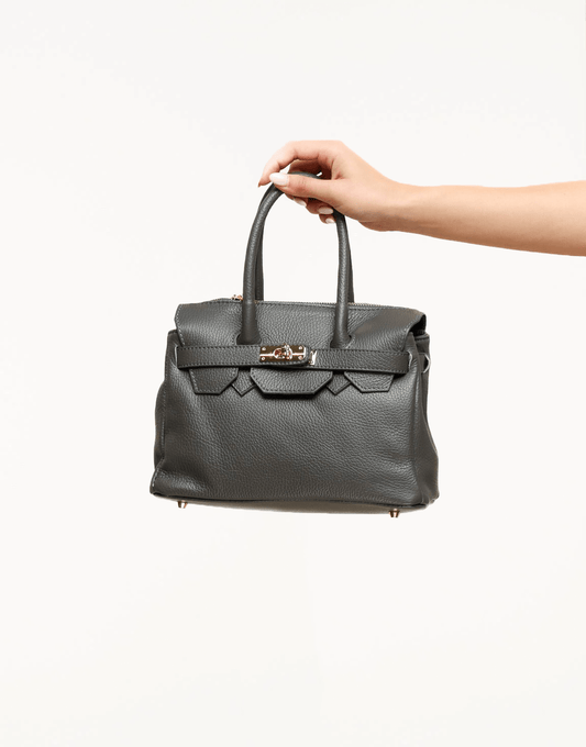 Grijze Middel Gouden Details - Tas - Olivia & Kate