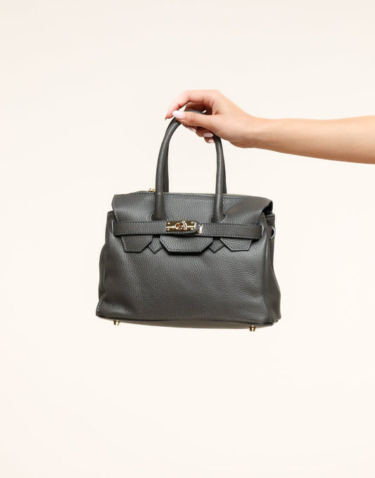 Grijze Middel Gouden Details - Tas - Olivia & Kate