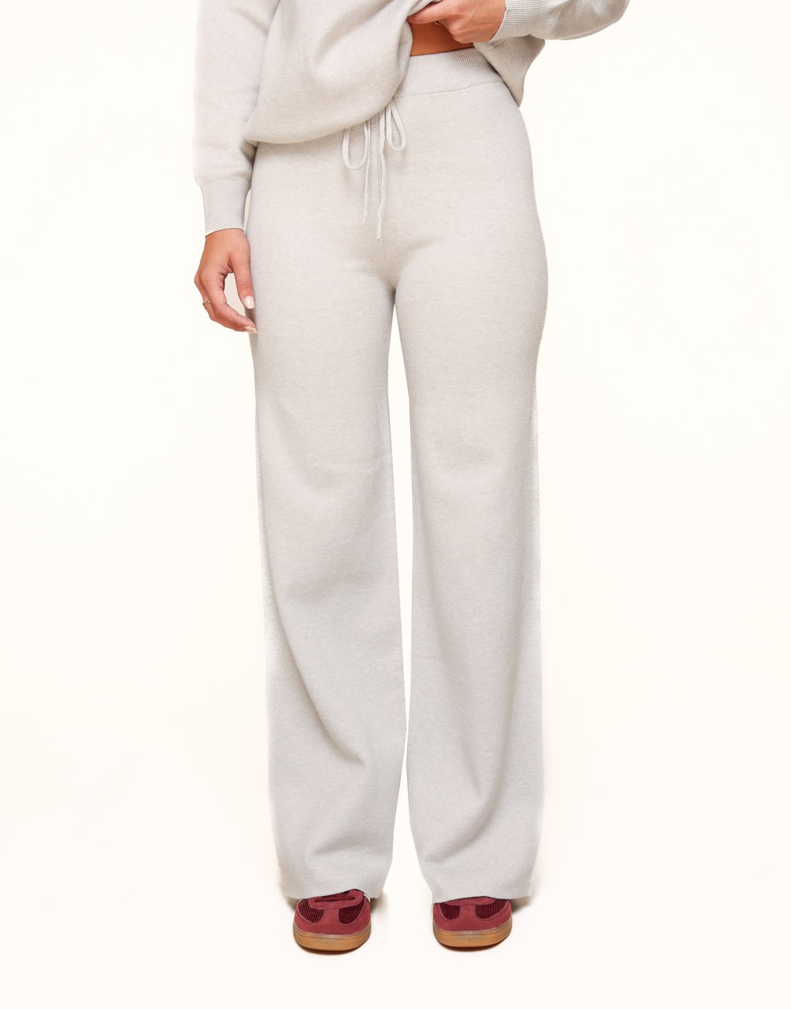Grijze Studio Gebreide - Broek - Olivia & Kate