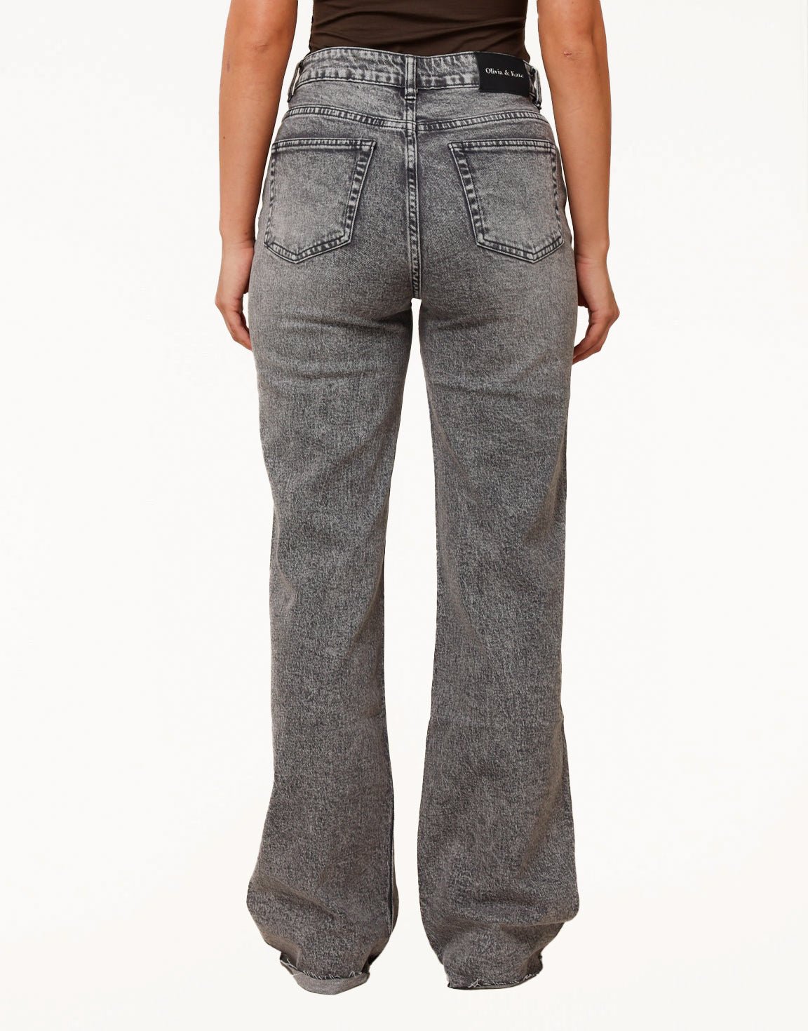 Gray Wide Tall - Jeans - Olivia & Kate