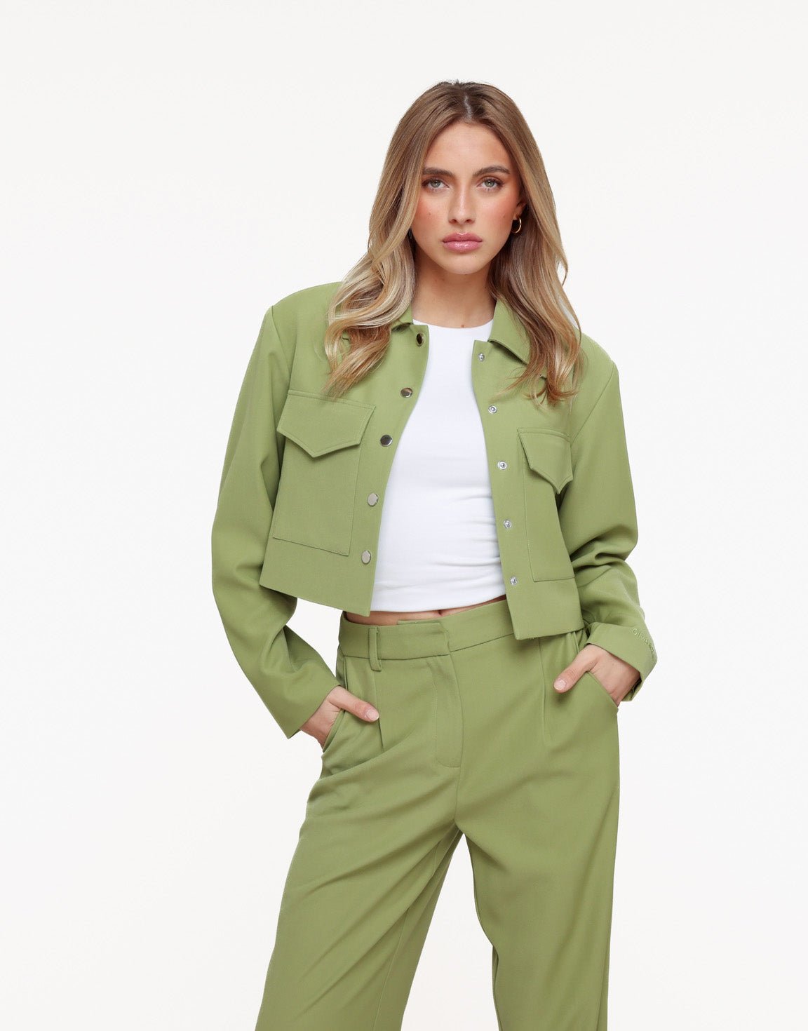 Groene Luxe Studio Cropped - Jasje - Olivia & Kate