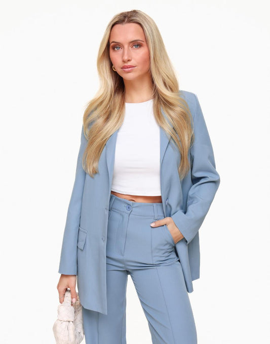 Jeansblauwe Basic - Blazer - Olivia & Kate
