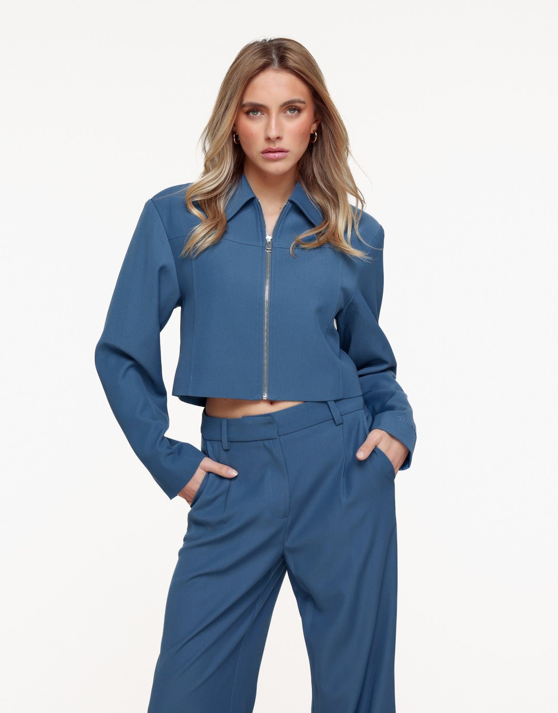 Jeansblauwe Luxe Studio Rits - Set - Olivia & Kate