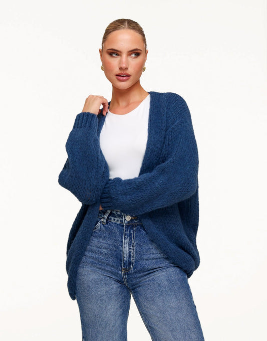 Jeans blue Woolen - Cardigan - Olivia & Kate