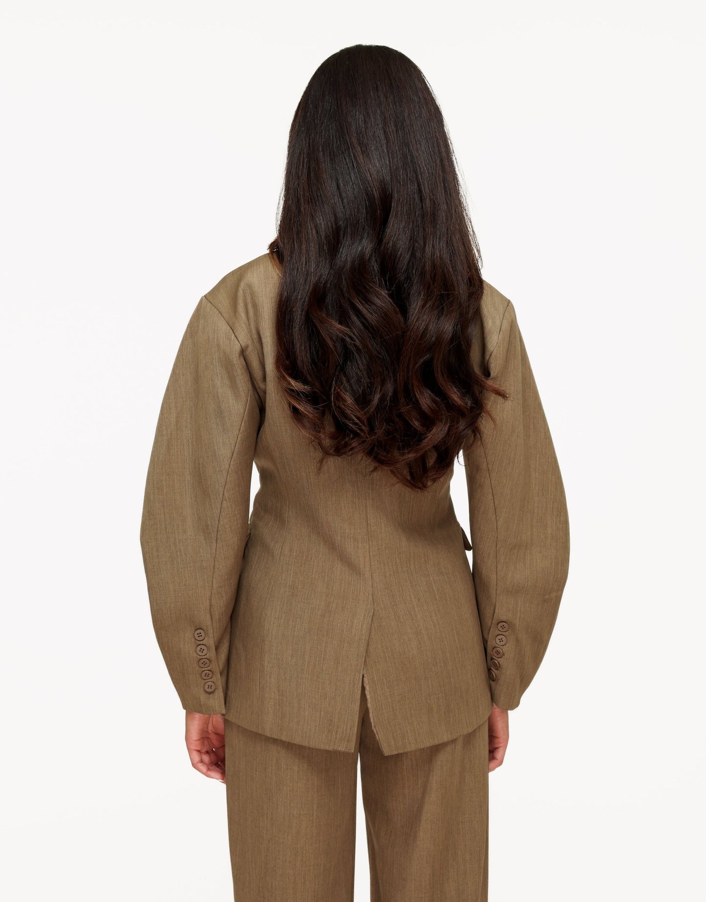 Khaki Ballonmouwen Details - Blazer - Olivia & Kate