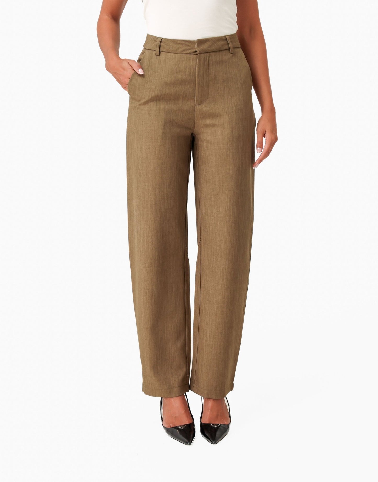 Khaki Ballonmouwen Details - Set - Olivia & Kate