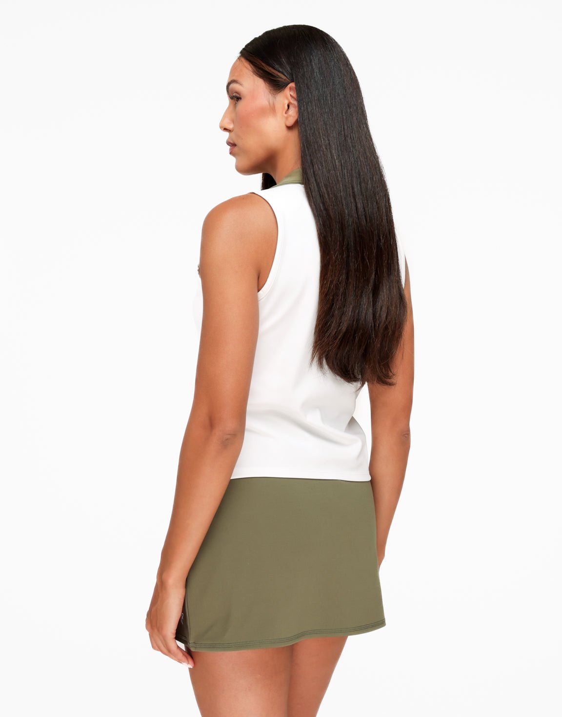 Khaki & Creme Mouwloze The Sport Edit - Set - Olivia & Kate