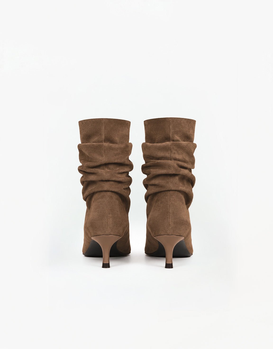 Khaki Faux Suede Lage Hak - Laarzen - Olivia & Kate