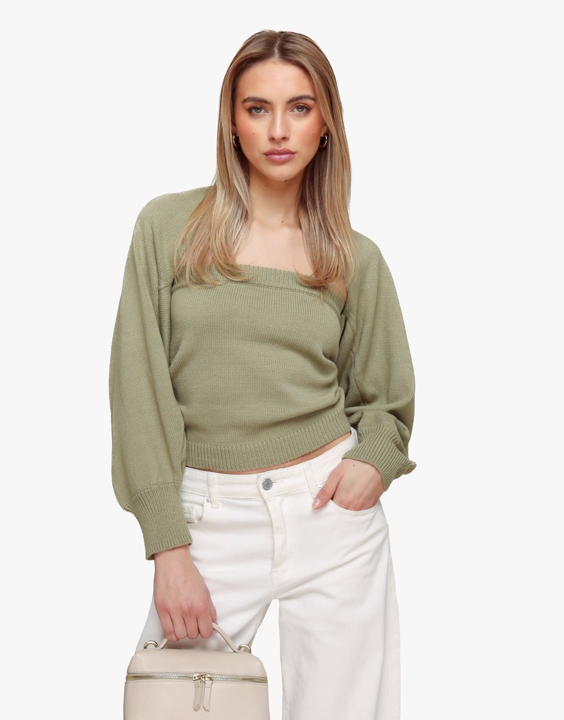 Khaki Gebreide Tube - Top - Olivia & Kate
