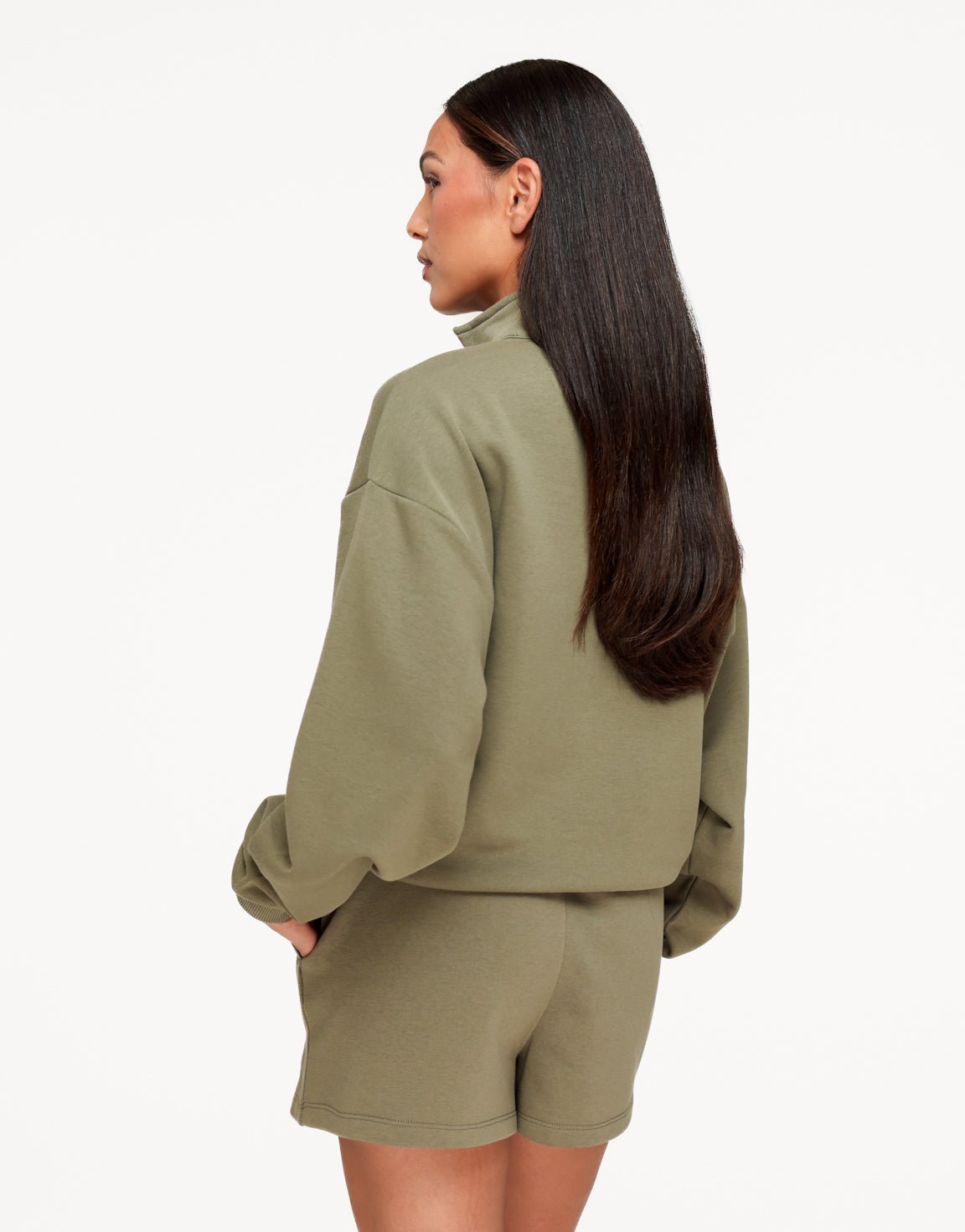 Khaki Hoge Kraag The Sport Edit - Sweater - Olivia & Kate