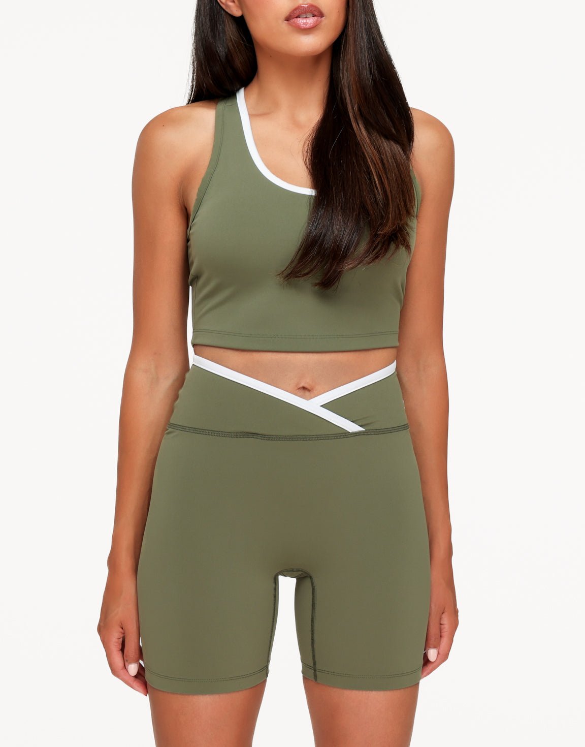 Khaki Korte The Sport Edit Legging - Short - Olivia & Kate